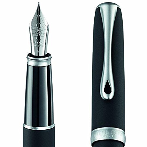 diplomat-excellence-a2-f-llhalter-lapis-schwarz-matt-chrom-edelstahlfeder image 4