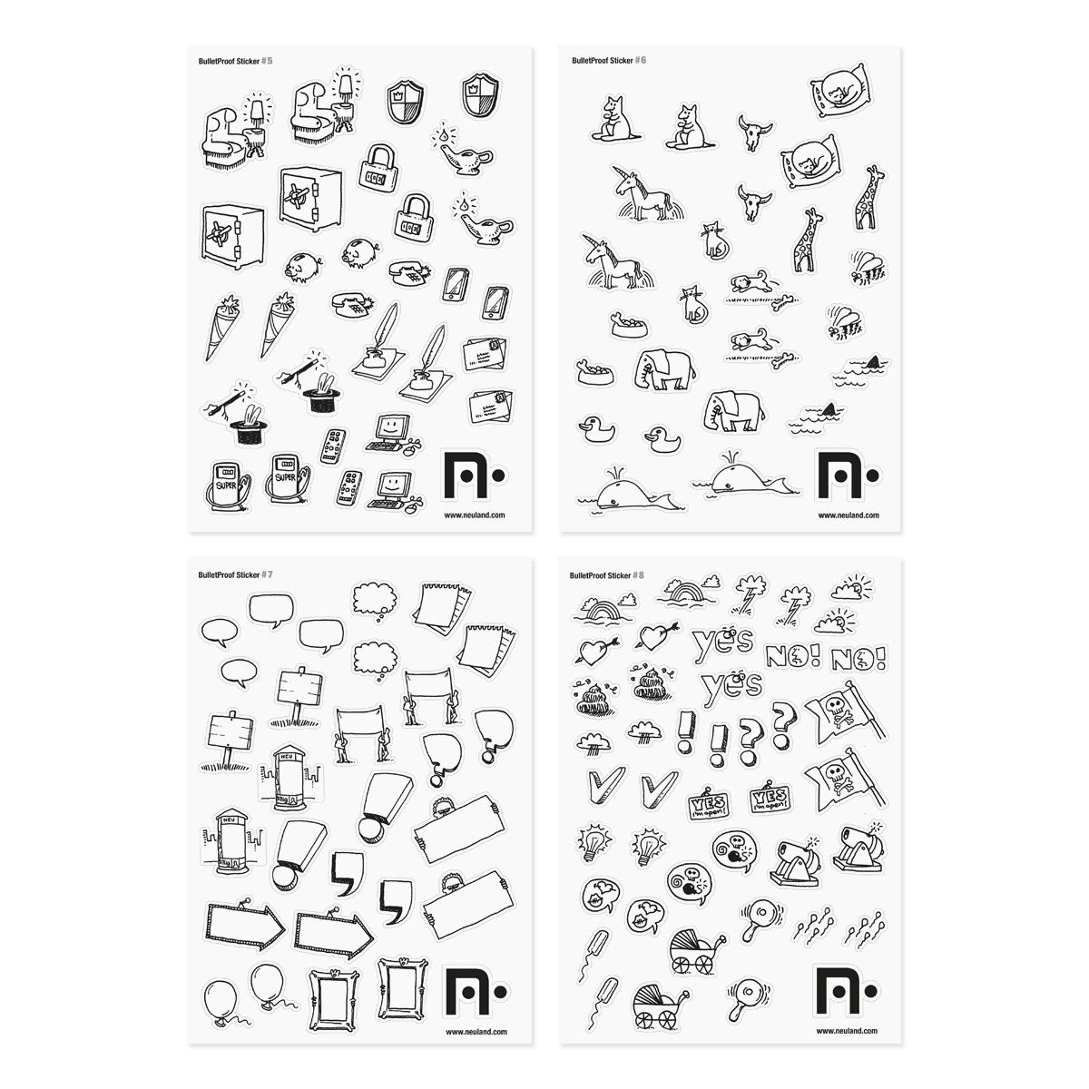 neuland-motiv-sticker-set-bulletproof-kleine-gr-e image 4