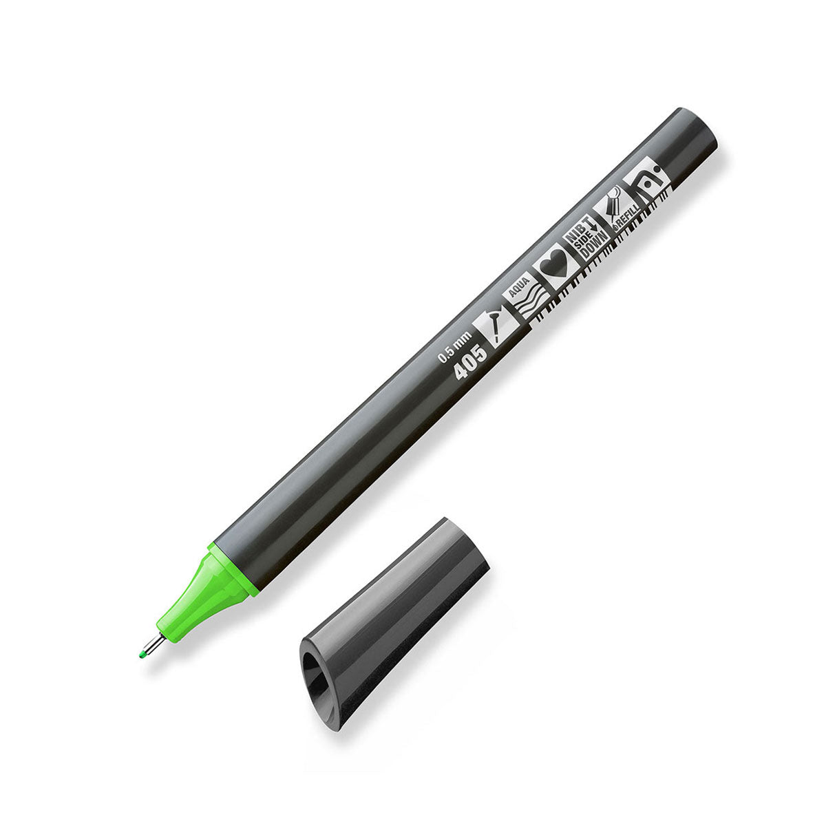 neuland-fineone-sketch-0-5-mm-neonfarben-neongr-n-neongelb image 1
