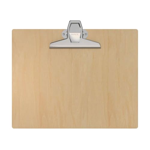 maul-klemmbrett-maultilia-a4-quer-braun-holz-mit-stahlclip image 2