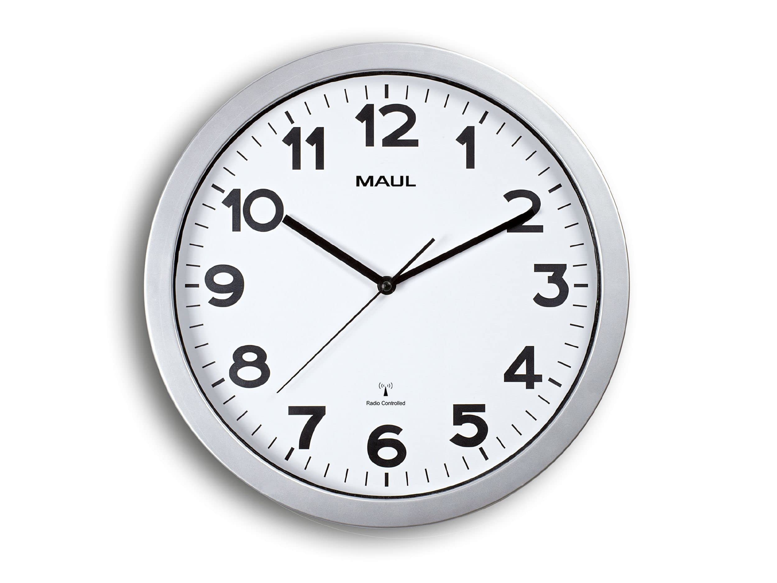 maul-maulstep-funk-wanduhr-20-cm-silber-wei image 6