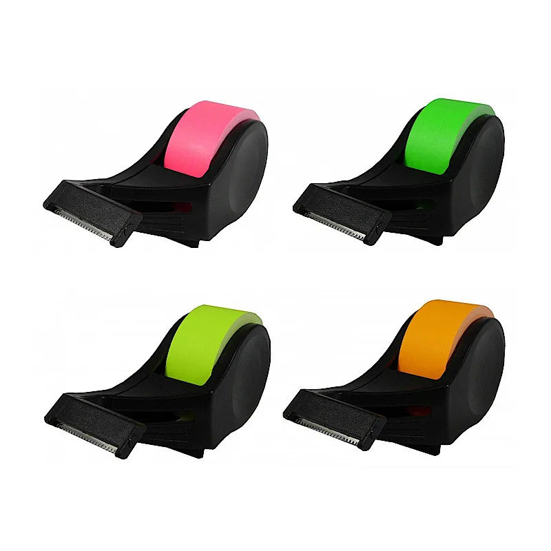 ecobra-creatrape-neon-haftnotizrollen-19-mm-x-12-m-4-farben-im-abroller image 1