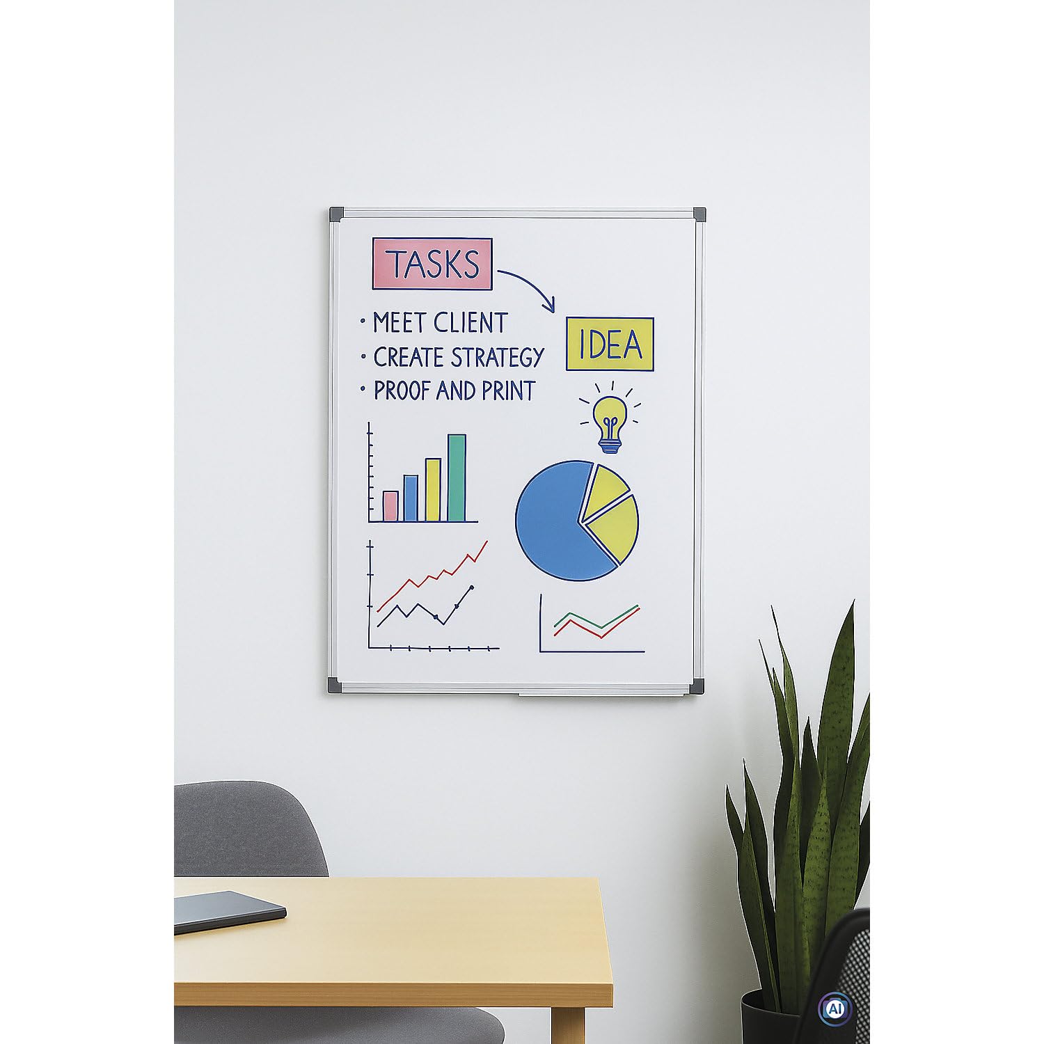maulstandard-whiteboard-90-x-120-cm-wei-magnetisch-emaille image 3