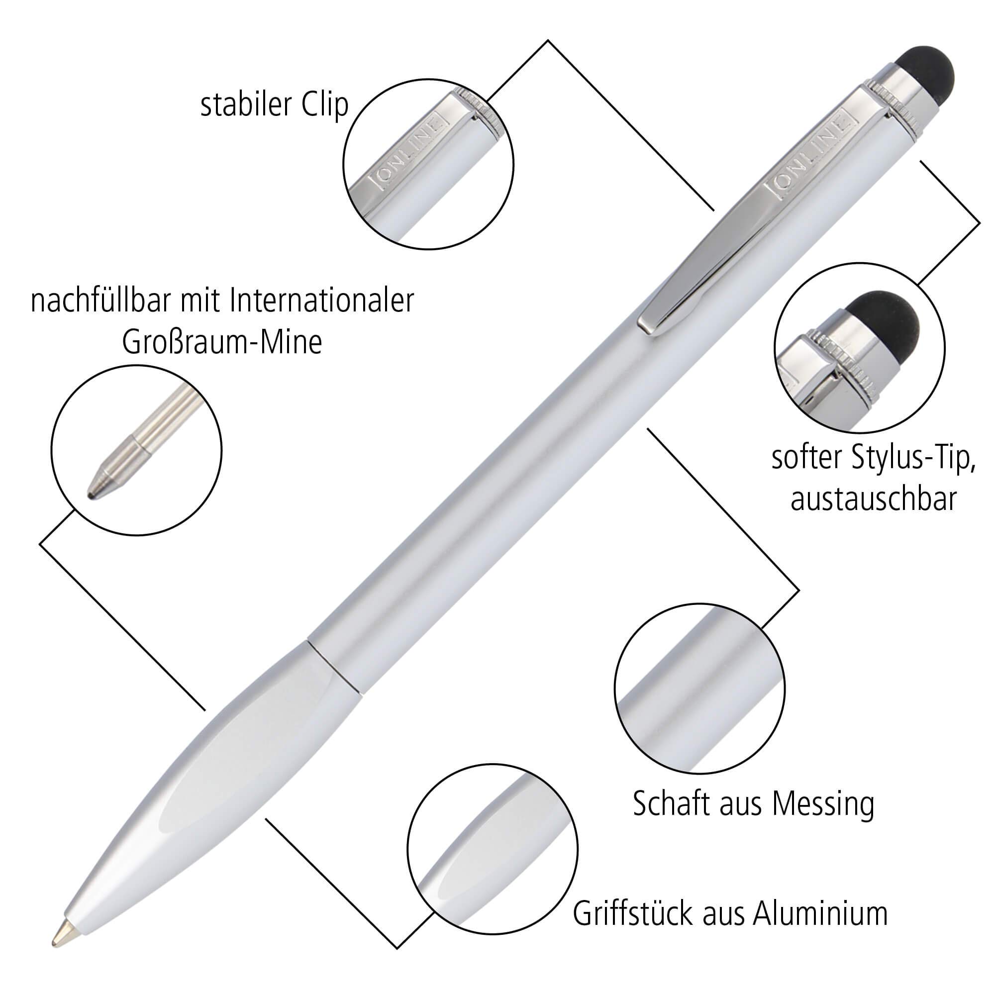 online-alu-stylus-kugelschreiber-rosegold-blau-m image 3