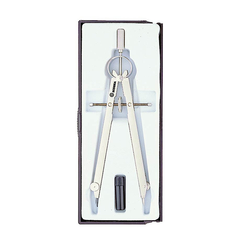 ecobra-master-geometrie-zirkel-mattvernickelt-165-mm-messing image 1