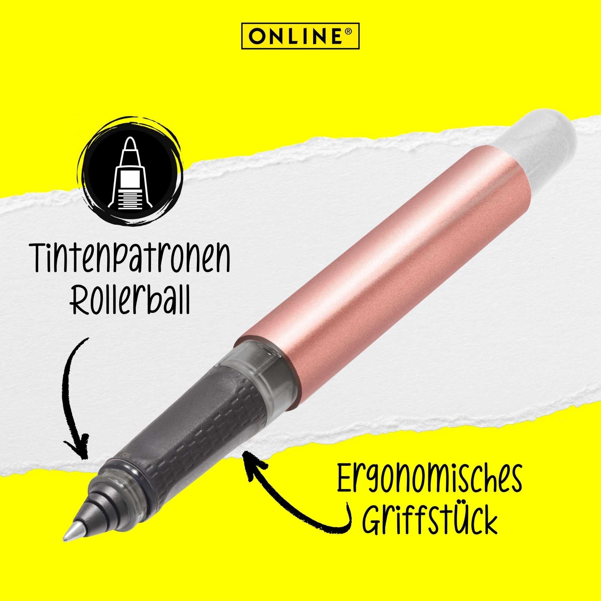 online-tintenpatronen-rollerball-college-metallic-rose-12569-3d image 2