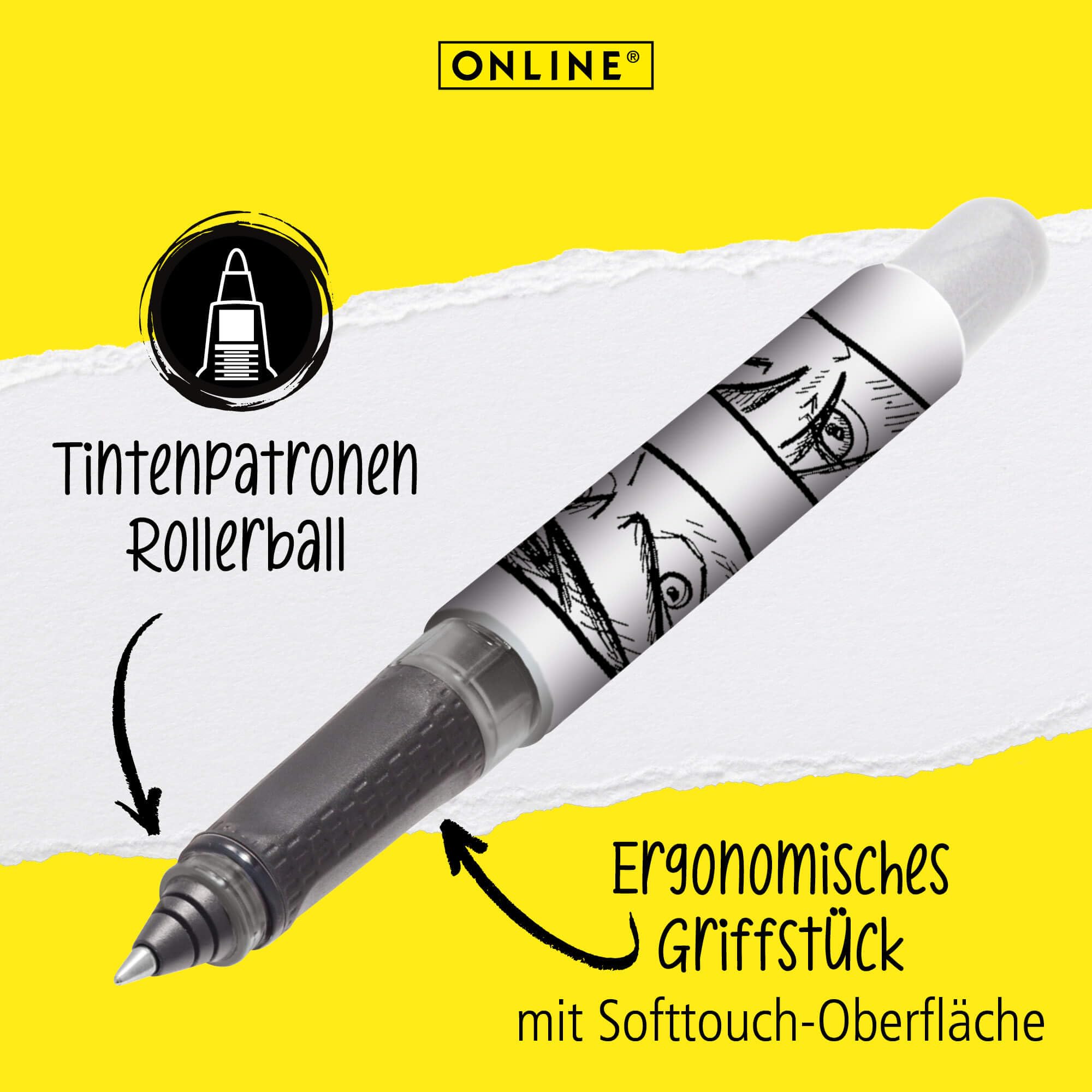 online-college-tintenroller-manga-0-5-mm-mit-patrone-blau image 2