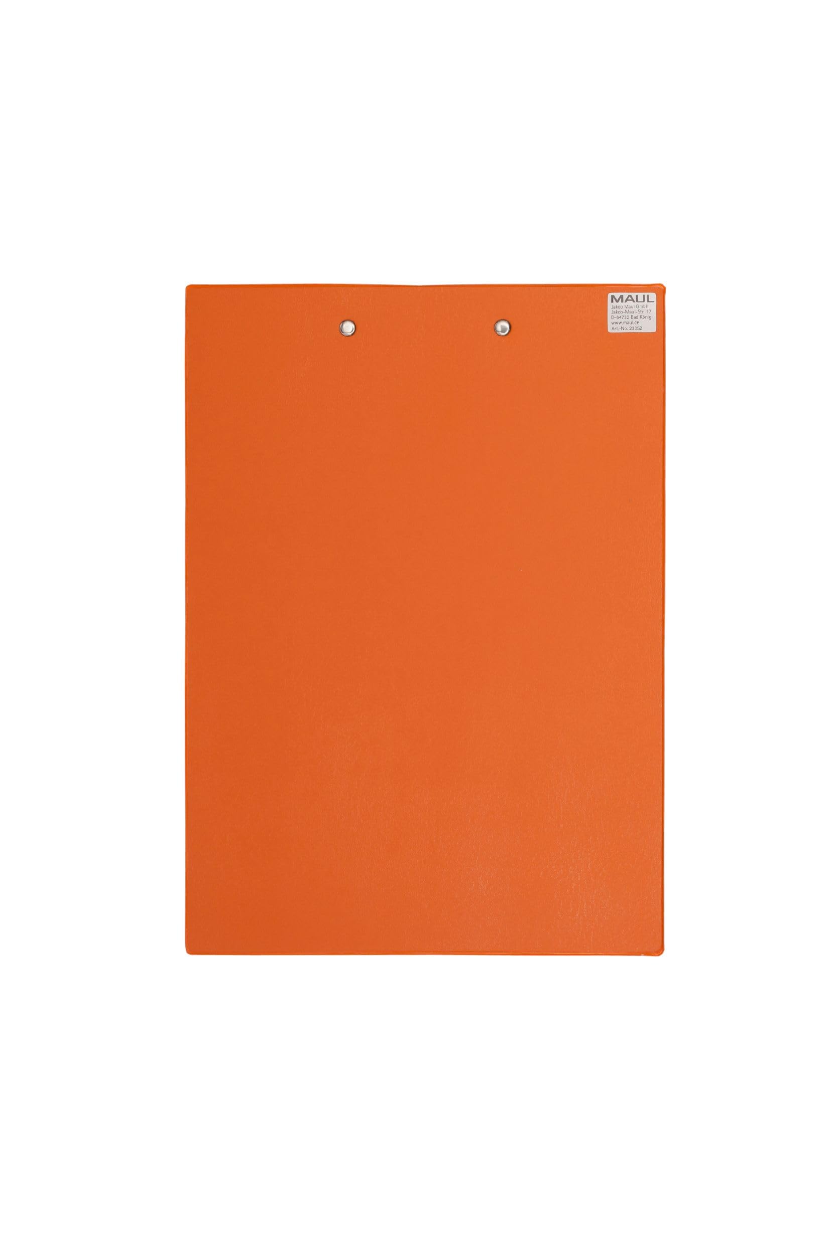 maul-klemmbrett-a4-orange-mit-b-gelklemme image 3