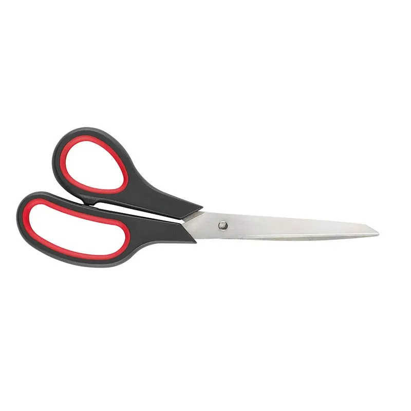 ecobra-universal-schere-spitz-21-5-cm-ovaler-griff-schwarz-rot image 1