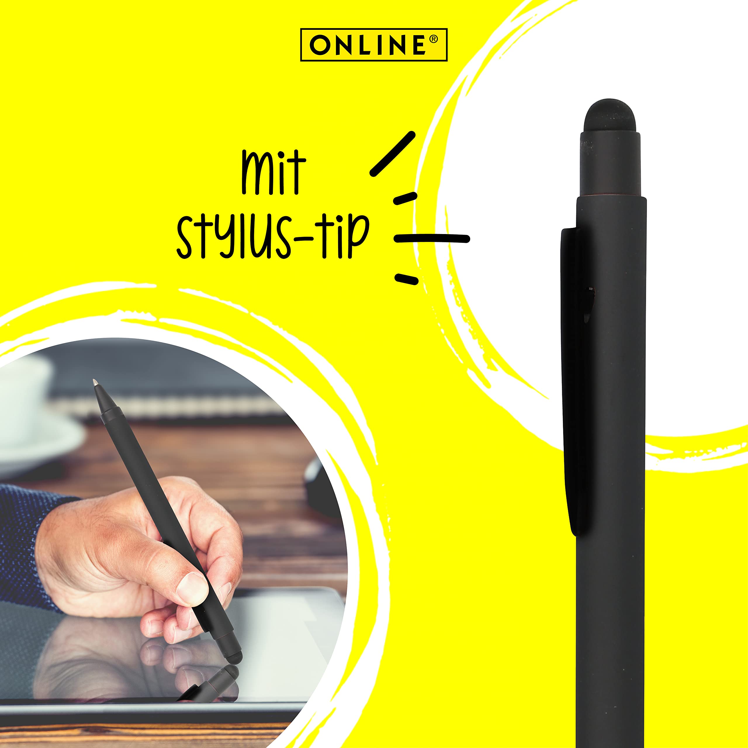 online-alu-stylus-kugelschreiber-schwarz-mit-touchpen image 3