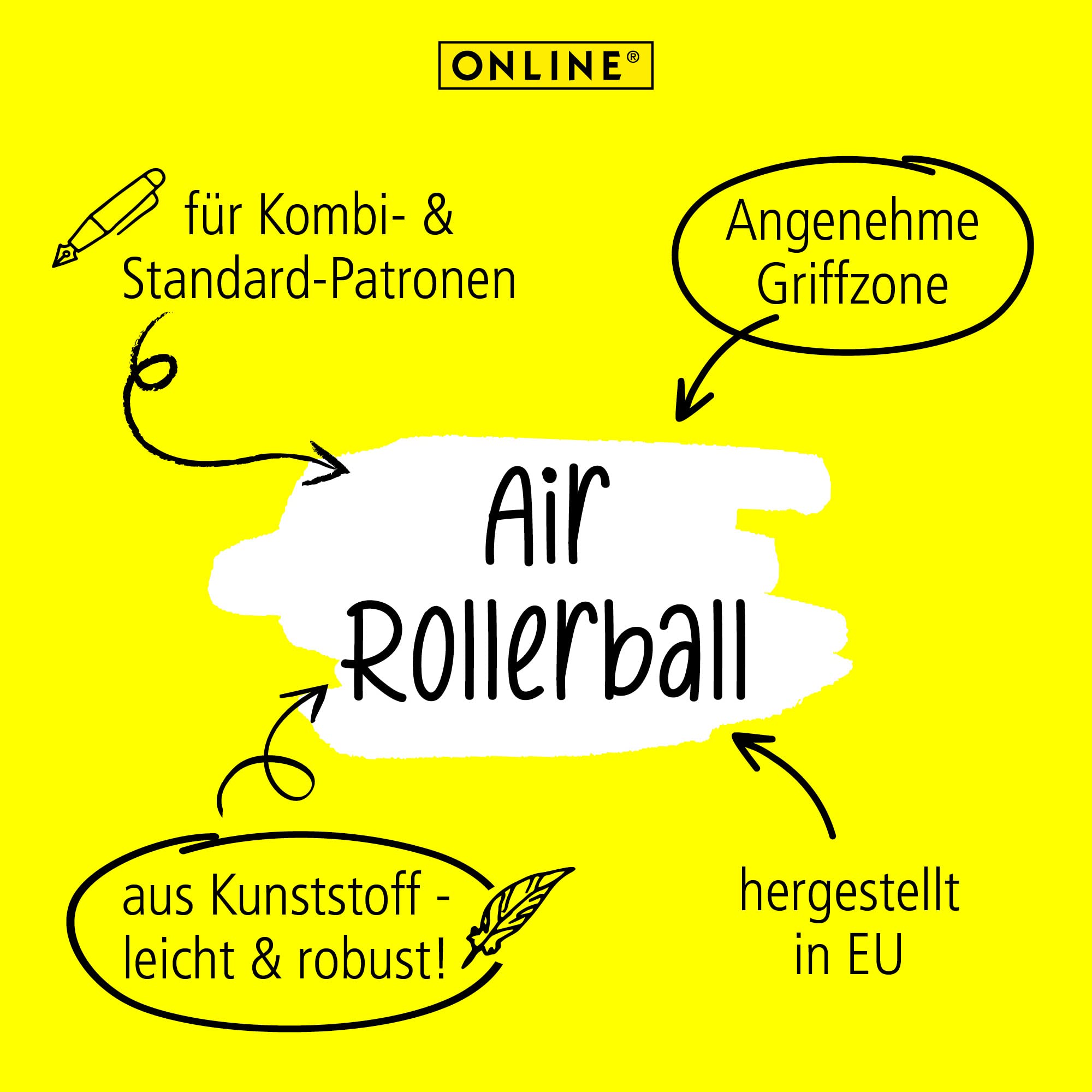 online-air-tintenroller-black-rose-0-7-mm-dreiecks-rollerpen-nachf-llbar image 3
