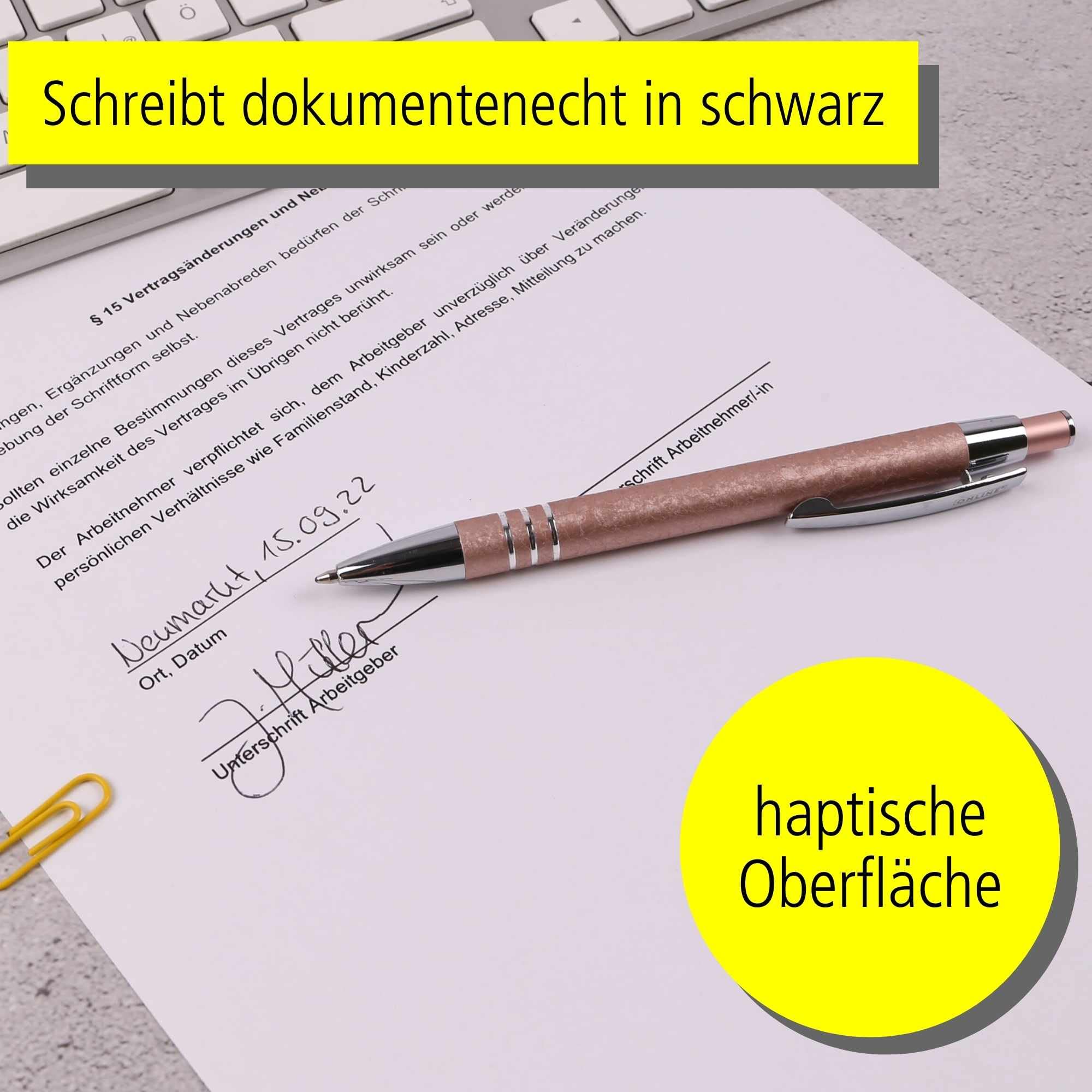 online-highway-graphite-metall-kugelschreiber-ros-gold-schwarz-mit-etui image 3