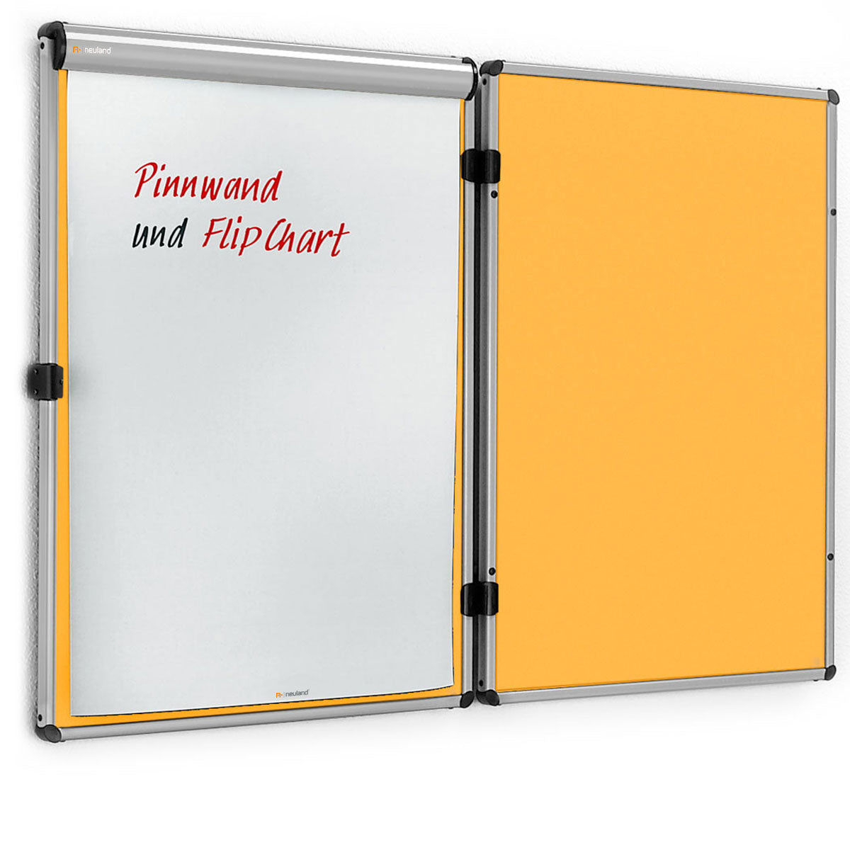 neuland-eurotwin-wandpinnwand-links-aufklappbar-mit-flipchart image 5