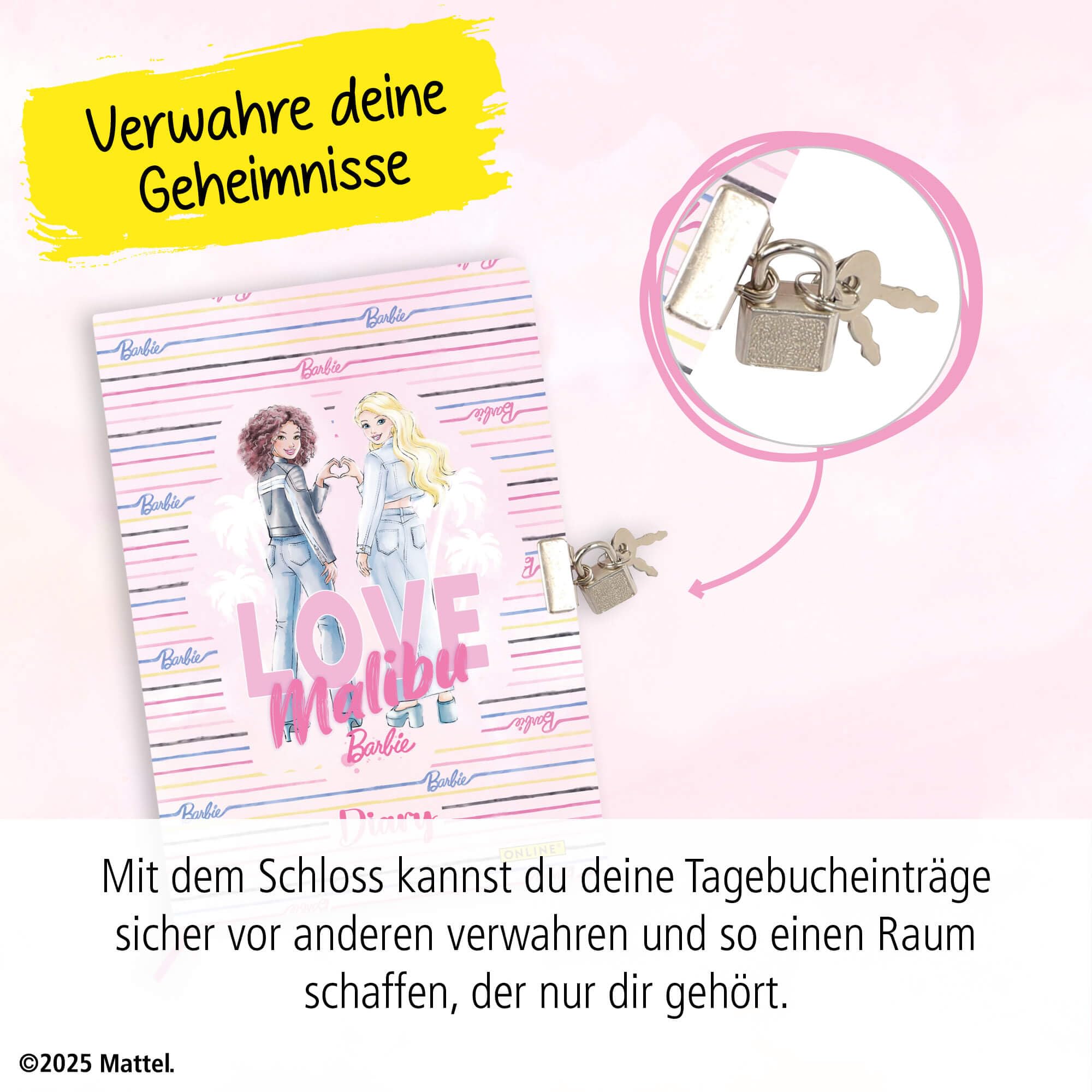 online-barbie-tagebuch-mit-schloss-din-a5-liniert image 2