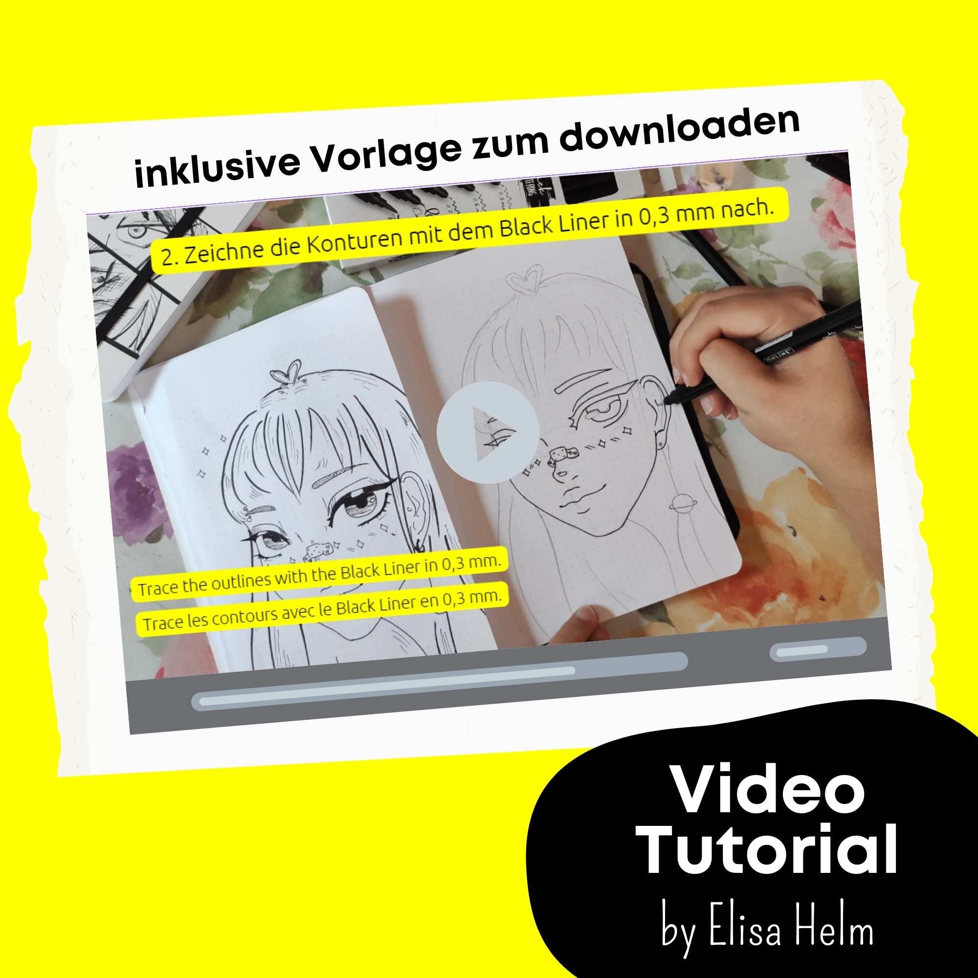 online-manga-malset-mit-5-calli-brush-stiften-und-bullet-journal-a5 image 6