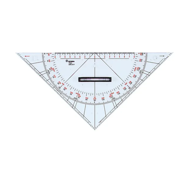 ecobra-gro-es-kursdreieck-7064-319-mm-hypotenuse-360-teilung-plexiglas-mit-griff image 1