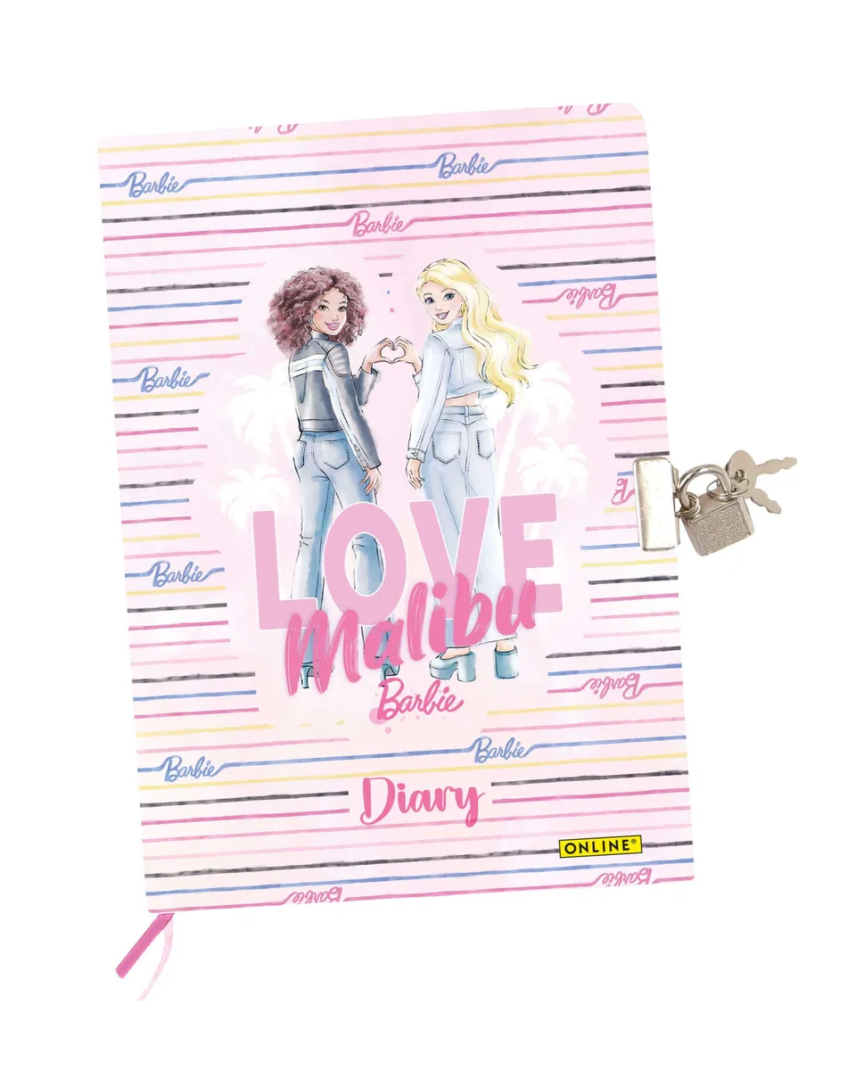 online-barbie-tagebuch-mit-schloss-din-a5-liniert image 1