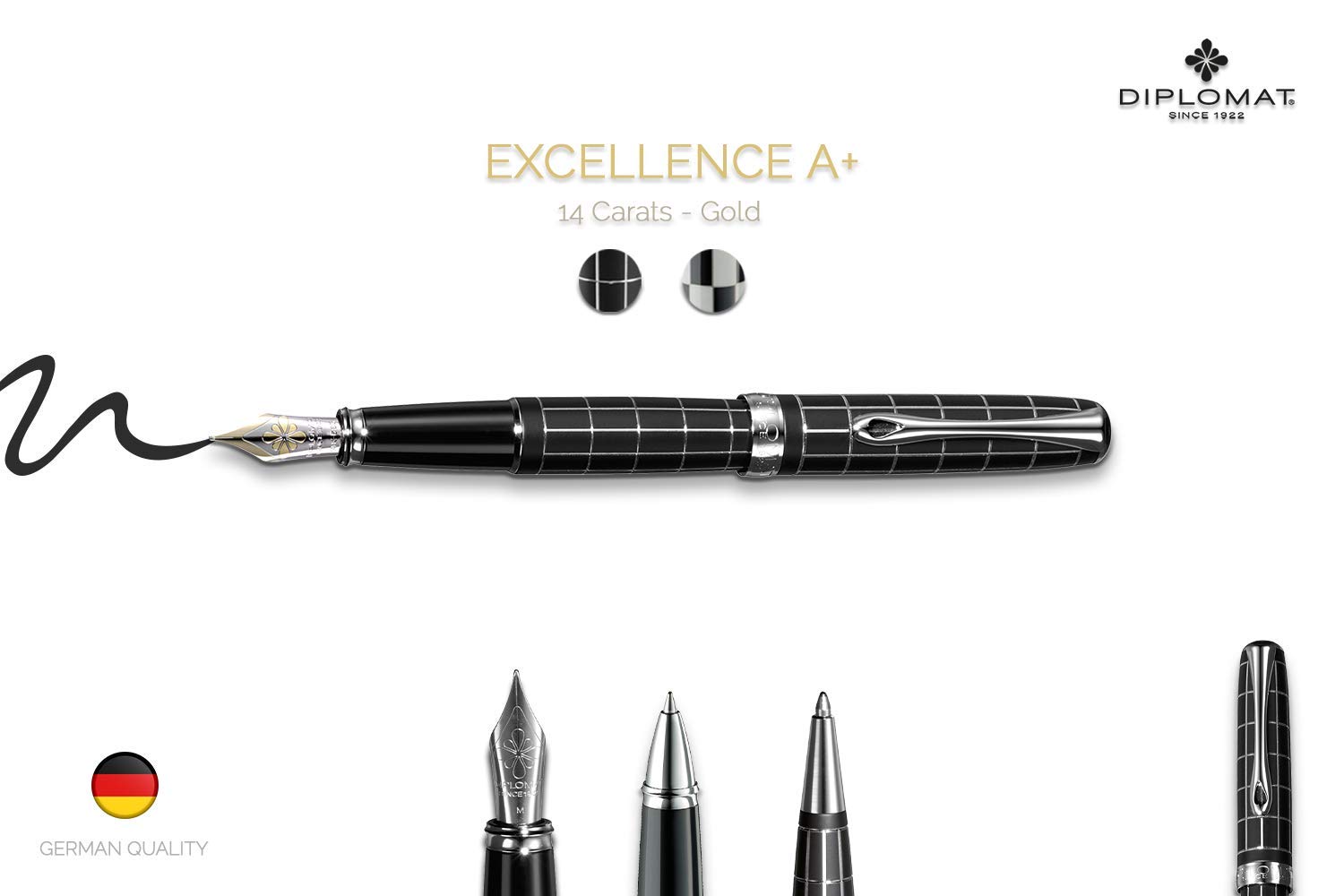 diplomat-excellence-a-f-llhalter-lapis-schwarz-raute-m-14-kt image 2