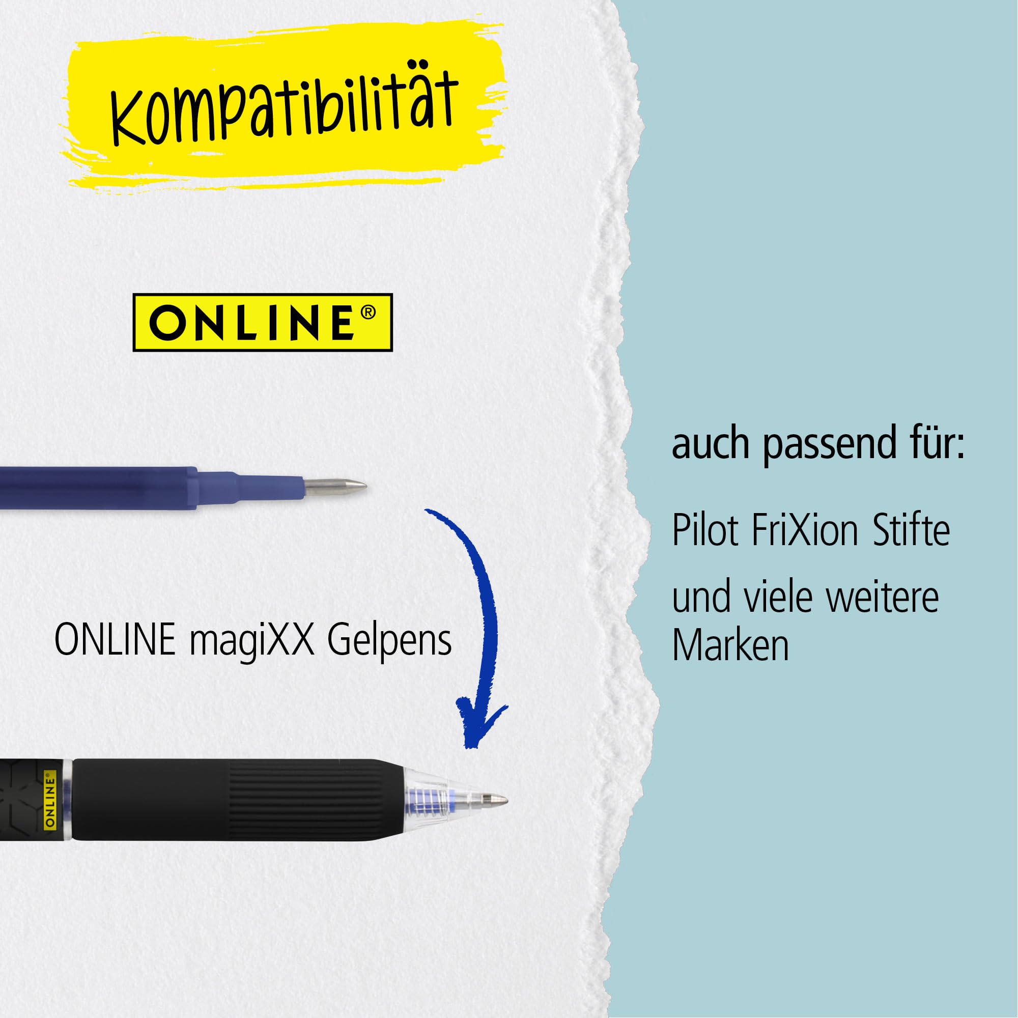 online-magixx-radierbarer-gelschreiber-blau-0-7-mm-3er-set image 6