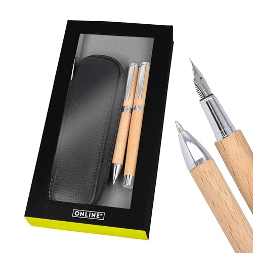 online-eleganza-holz-schreibset-f-ller-m-kuli-lederetui image 6