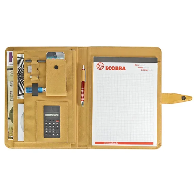 ecobra-konferenzmappe-din-a4-serie-elite-kunstleder-mit-solar-rechner-339-x-255- image 1
